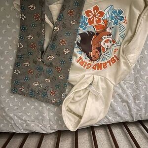 Island Girl Kids Matching Set - Cream and Gray